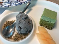 手工香草冰淇淋配慕斯蛋糕-天丰日本料理·铁板烧