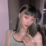 冷色系双色挂耳染 温柔中的酷感