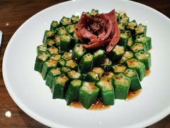 黑椒牛肉拼秋葵-将相和·海鲜蒸饺大连菜