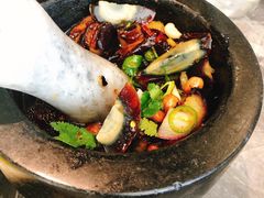 辣椒皮蛋擂茄子-稻鲜记潮汕砂锅粥