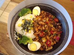 香辣牛肉铁板饭-花少爷·鲜虾干贝粥(延安万达店)