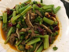 芹菜豆干炒肉丝-小李旗花面庄