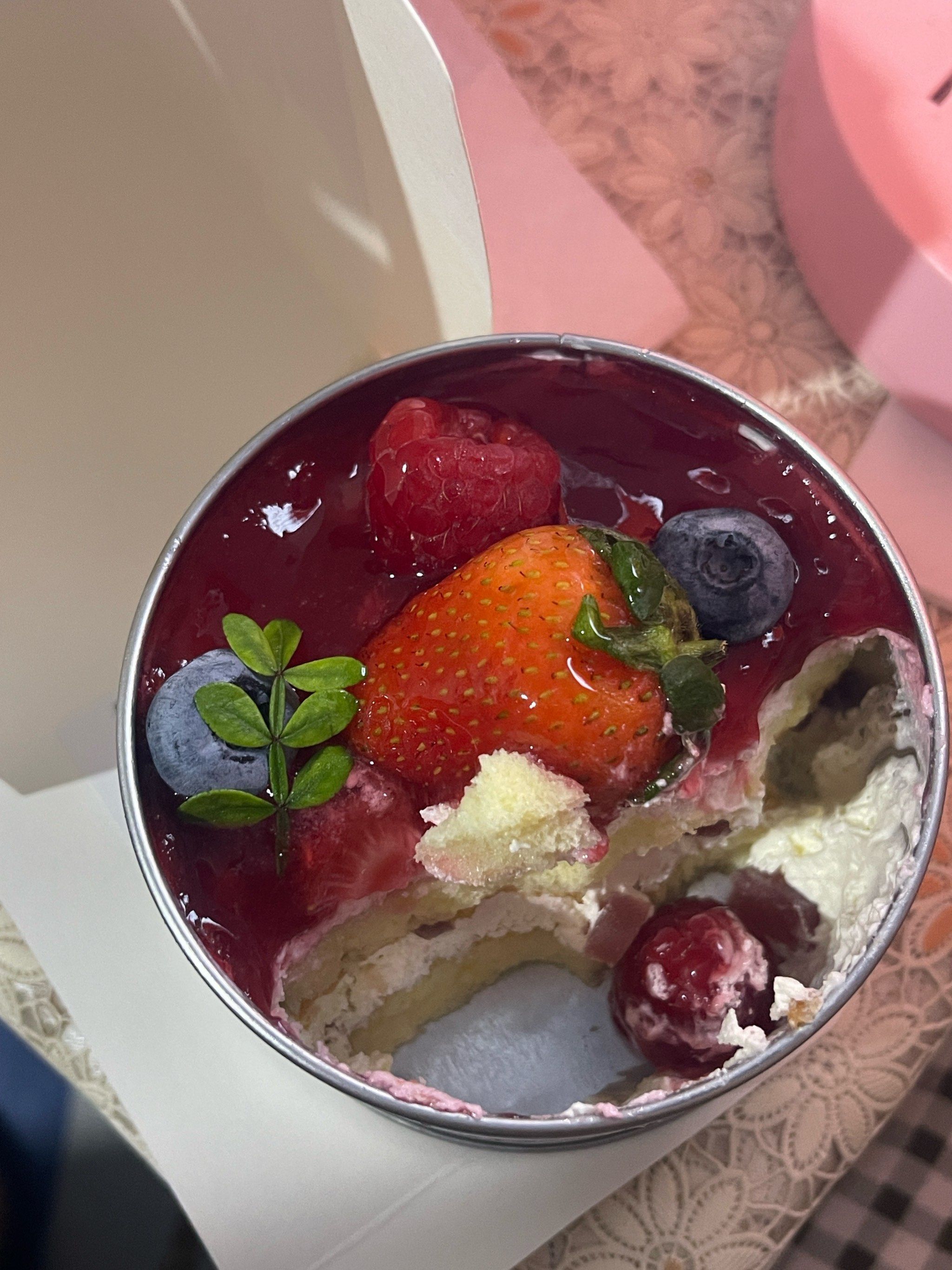 莓果盒子蛋糕
