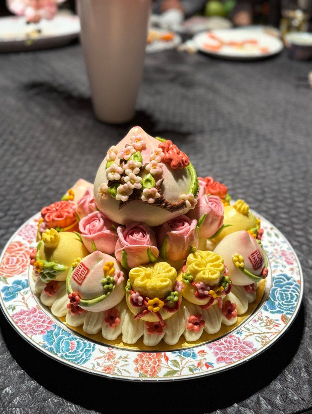 过生日要来吃的寿桃馒头!好漂亮!暄软香甜