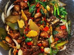 嫩仔姜炒牛蛙-吃饭皇帝大土家民族菜(正大广场店)