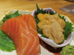 三文鱼拼海胆刺身-木鱼料理