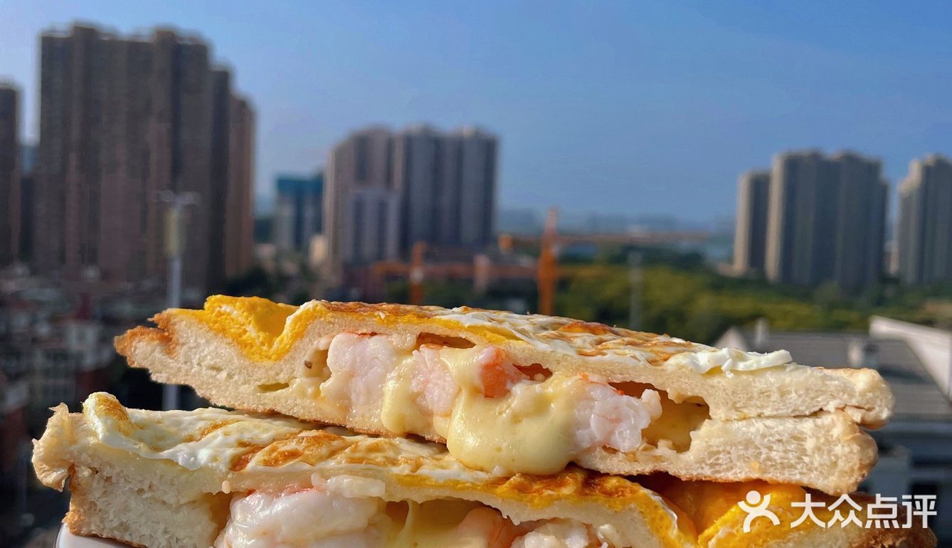 鲜虾芝士三明治🥪好吃美味不翻车！[调皮]