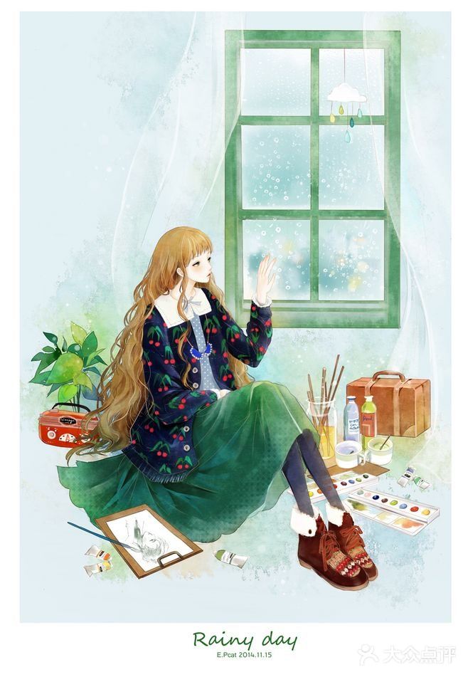 一起来人物画里感受春天吧~[加油]