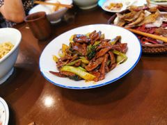 青菜炒猪肝-奎元馆.百年奎元.非遗传承(西湖边的解放路店)