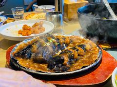 老爸铁板烧汁茄子-金豆角砂锅焖面(安贞店)