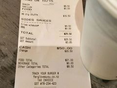 账单-Fergburger(皇后镇店)