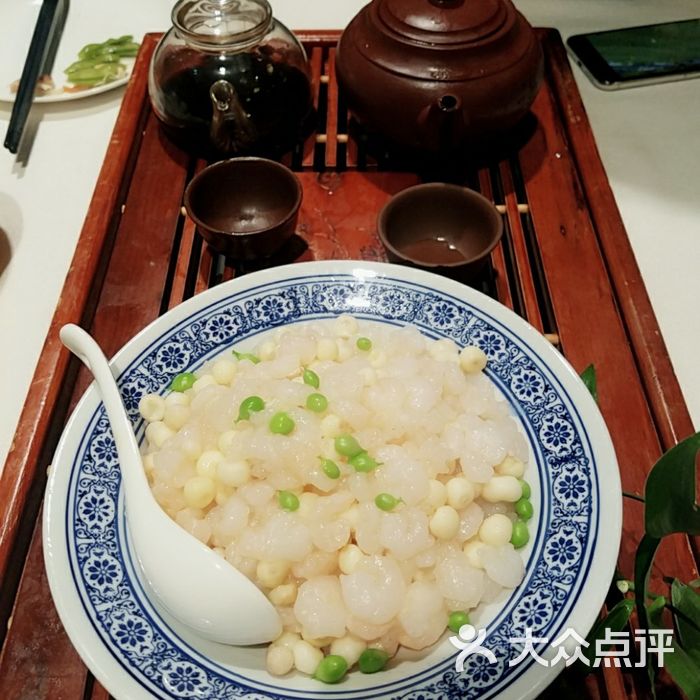 淮扬春饭店太湖河虾炒鸡头米图片-北京淮扬菜-大众点评网