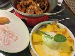 黑胡椒芝士年糕虾-新白鹿餐厅(松江开元地中海店)