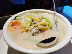鱼滑咸蛋浸菜叶-黄但记老店·陈村粉食府