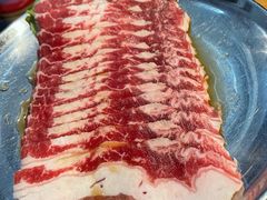 调味牛五花肉-青瓦炭韩潮烤肉(花园道店)