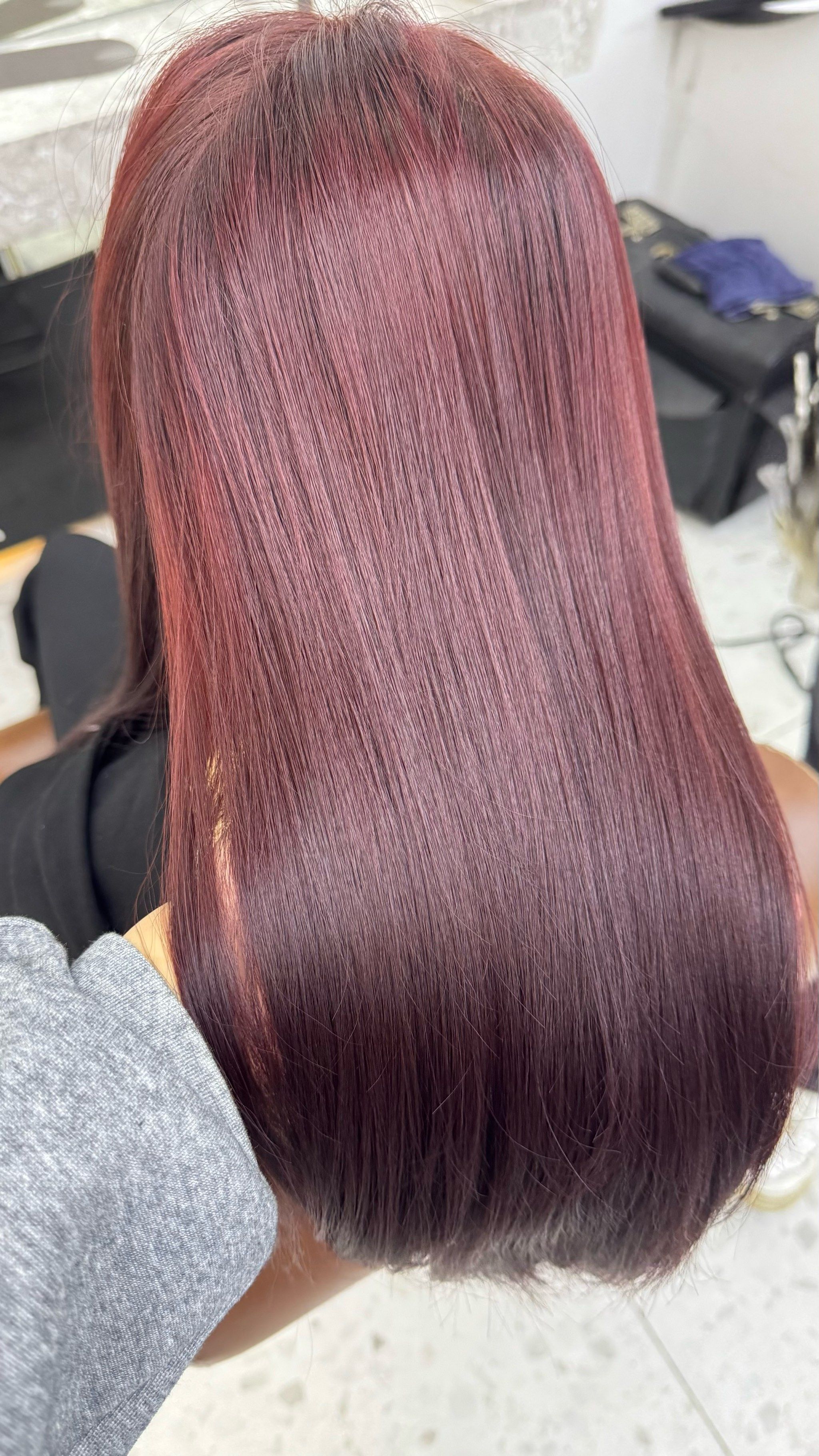 玫瑰红发色,美翻了