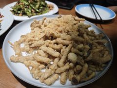 蛋黄焗蟹味菇-晚归月亮湾私家菜(临邑路店)