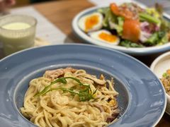 三文鱼虾仁罗勒意粉-五合院·整点烤肉