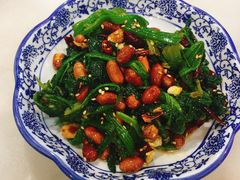 陈醋菠菜花生米-山水草塘老菜馆