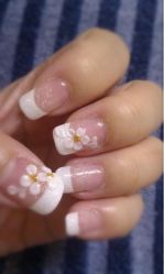 法式加渐变加雕花，很西式的新娘甲-爱嘉生活美甲美睫纹绣半永久