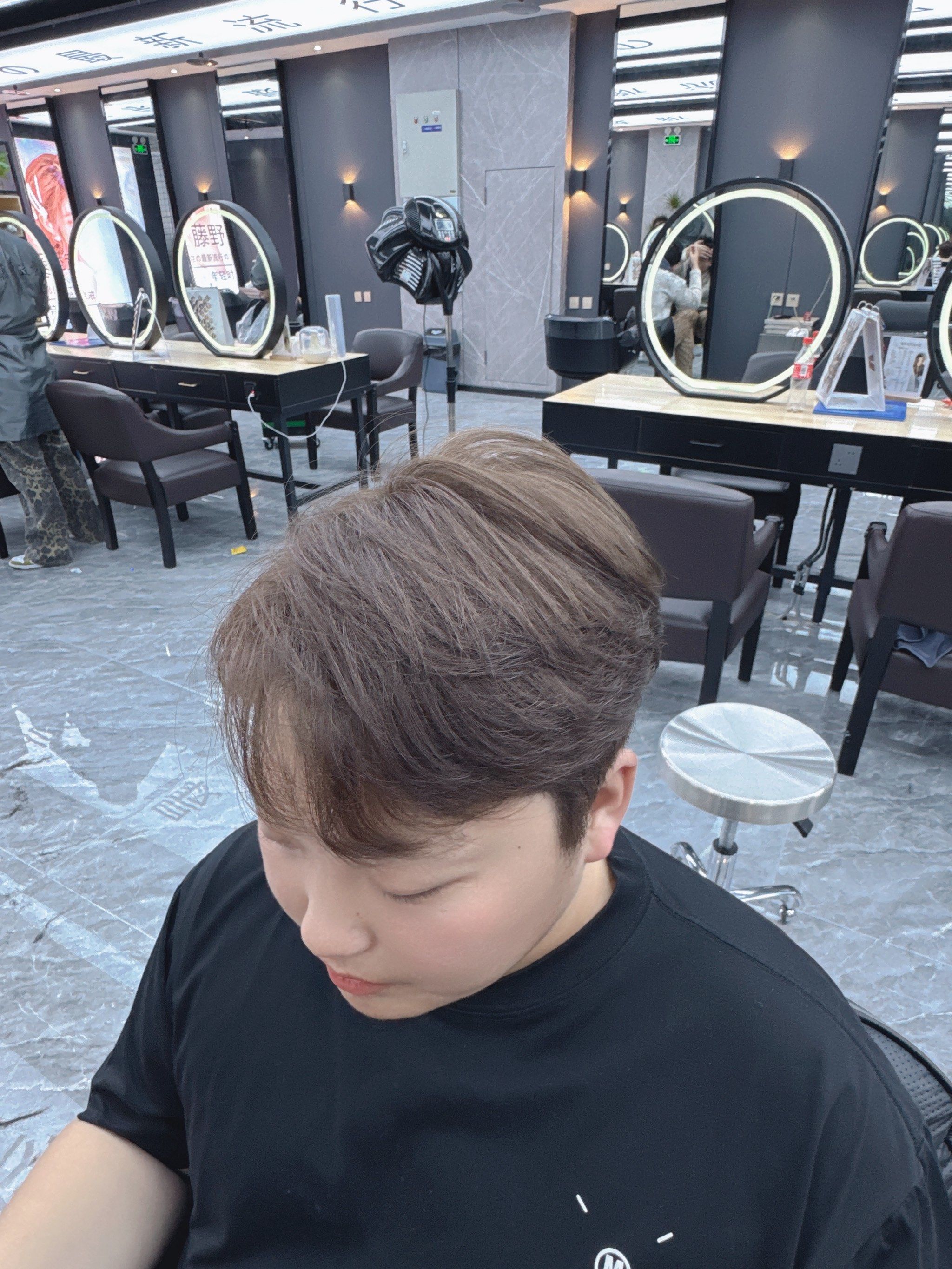 冷棕色#男生染发