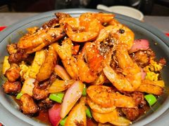 干锅排骨虾-龙少爷碳火干锅(环球中心店)