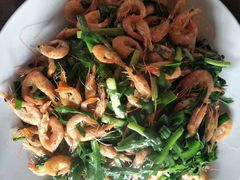 韭菜炒河虾-唯一小店家常菜·兄弟餐厅