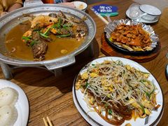 -东来菜馆•手抓海鲜家常菜•海鲜锅贴(鸽子窝店)