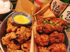 炸鸡翅一半一半-富乐满韩国正宗炸鸡韩国料理(虹泉路店)