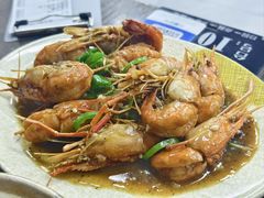 胡椒罗氏虾爆膏-贞姨美食·老字号海鲜大排档