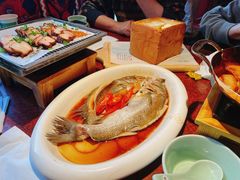 葱椒鲈鱼-绿茶餐厅(蓝色港湾店)