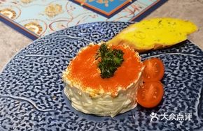 Red Crab Roe Vegetarian Appetizer