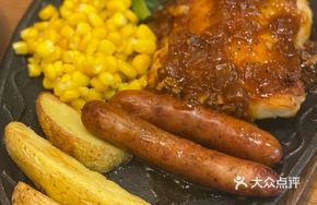 Grilled Sausage with Chicken Cutlet