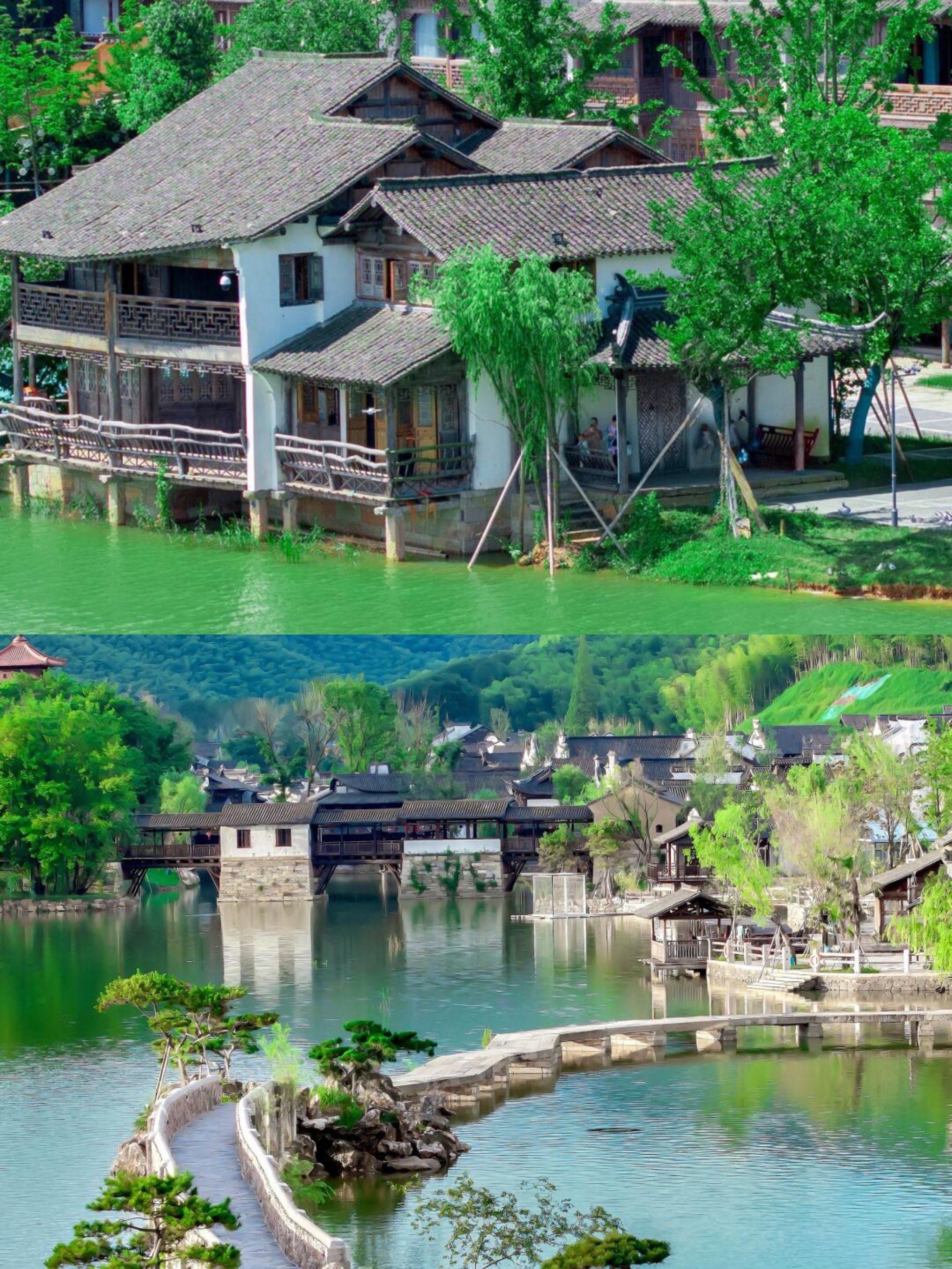 96宜兴窑湖小镇,夏日旅游的理想之地