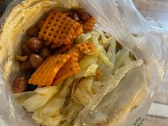 鸡蛋花干夹菜-三兄弟高炉烧饼