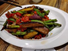茄子烧豆角-海富荣·锅贴·陕菜家常菜(阳光城店)
