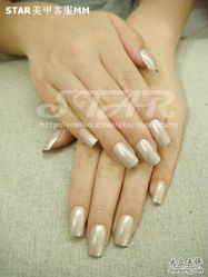 点击看大图 低调的金属镜面甲!-STAR美甲店