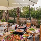 在花园里吃烤肉是一种什么体验呢⁉️  