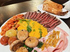 牛排欧姆蛋火腿猛犸全餐-幸邻食堂