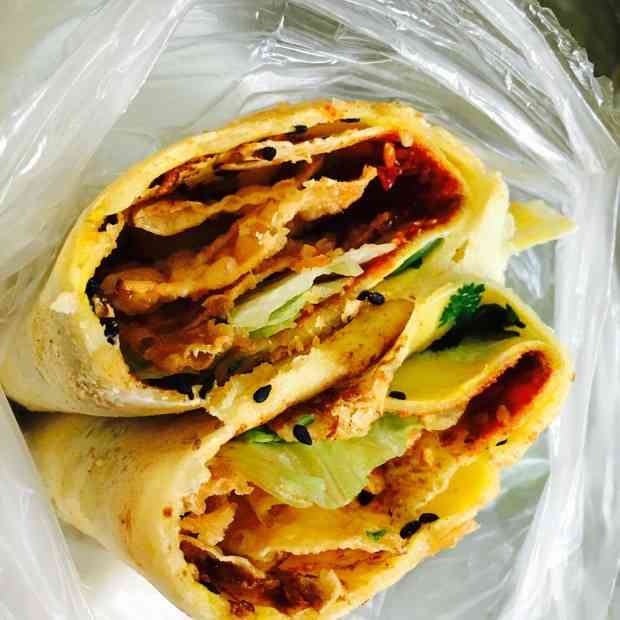 舍得香脆杂粮煎饼-"过年吃惯了大鱼大肉,早饭就想吃点爽口的!