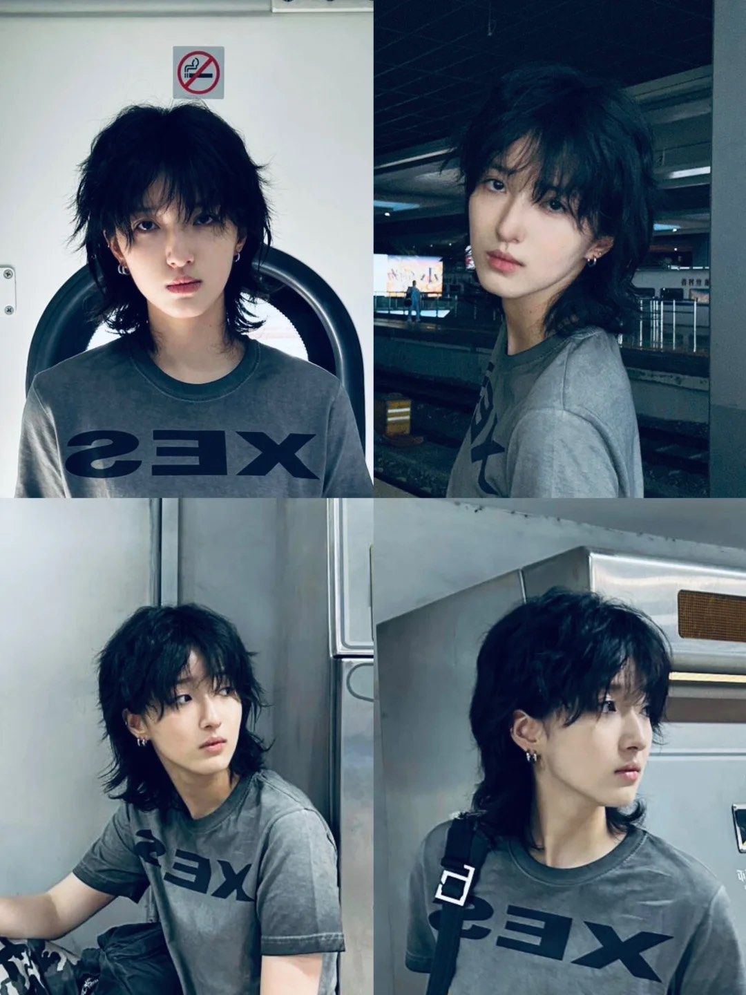 高层次短发,日系酷感狼发发型,少年感满满