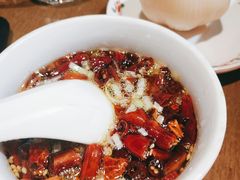 现炸辣椒油-北京老门框爆肚涮肉馆(凤城六路店)