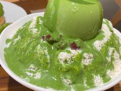 抹茶雪花冰-猫里有甜