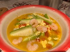 丝瓜虾仁滑蛋-乐乐大排档·30年老字号(浙江路店)
