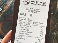 账单-The Coffee Academïcs(铜锣湾店)