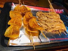 烤土豆片-路边摊小炉子烧烤