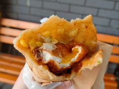 -小红车炸蛋葱油饼