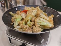 干锅有机花菜-刘胖子家常菜·蹄花焖藕(兴业店)