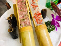 鱼籽虾滑拼贡菜猪肉滑-谭鸭血老火锅(龙湖宝山天街店)