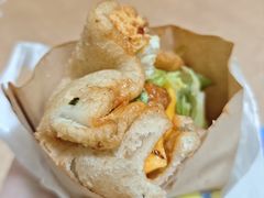 -小红车炸蛋葱油饼